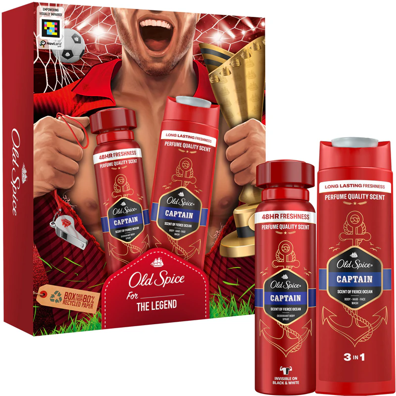 Kit de presente Old Spice Captain For The Legend para homens