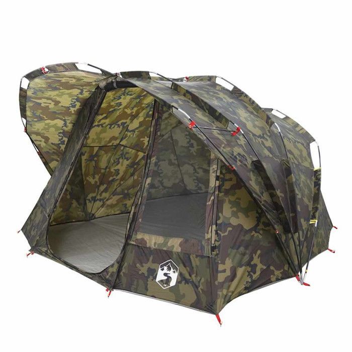 Tienda de campaña de camuflaje impermeable para 5 personas vidaXL, ideal para pesca, acampada, jardín o como refugio al aire libre (4009394)