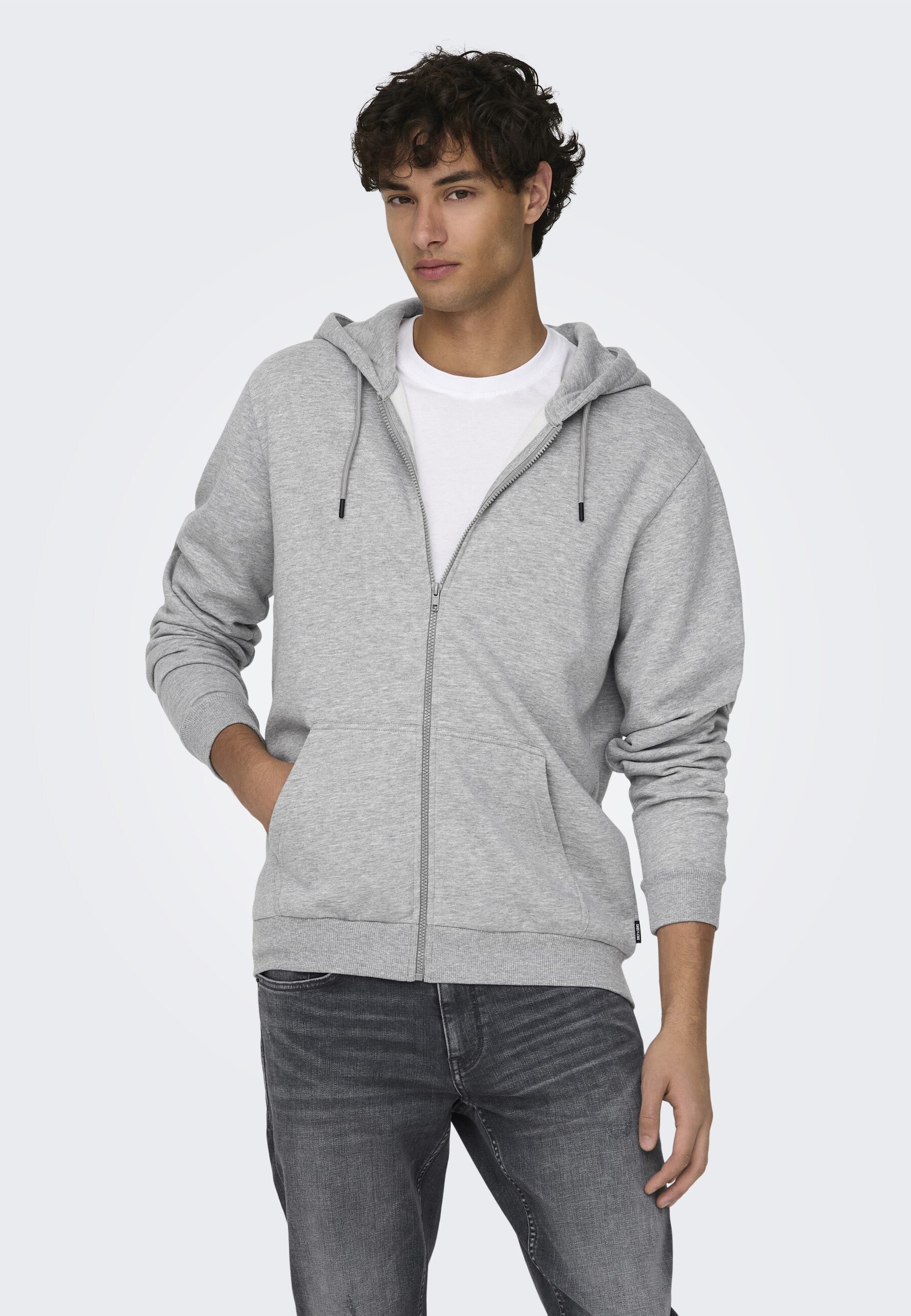 Only & Sons ONSCERES LIFE HOODIE - Hoodie - lichtgrijs