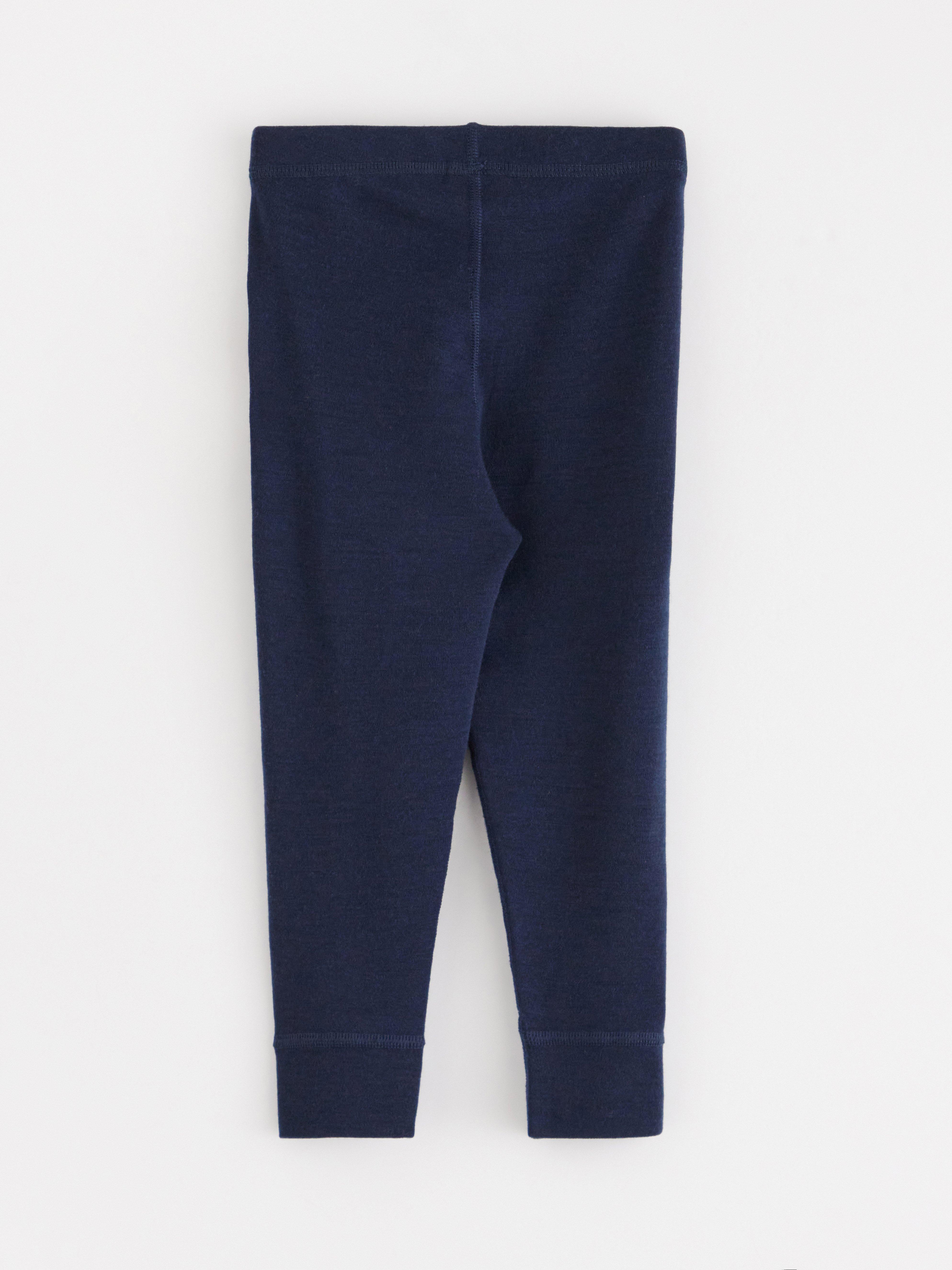 Leggings i merinoull Navy