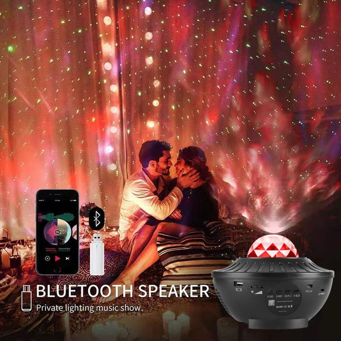 Proyector de cielo estrellado LED Galaxy - con control remoto, 21 modos de luz - altavoz Bluetooth - para niños y adultos