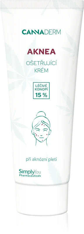 Creme facial Cannaderm Aknea para pele com problemas.