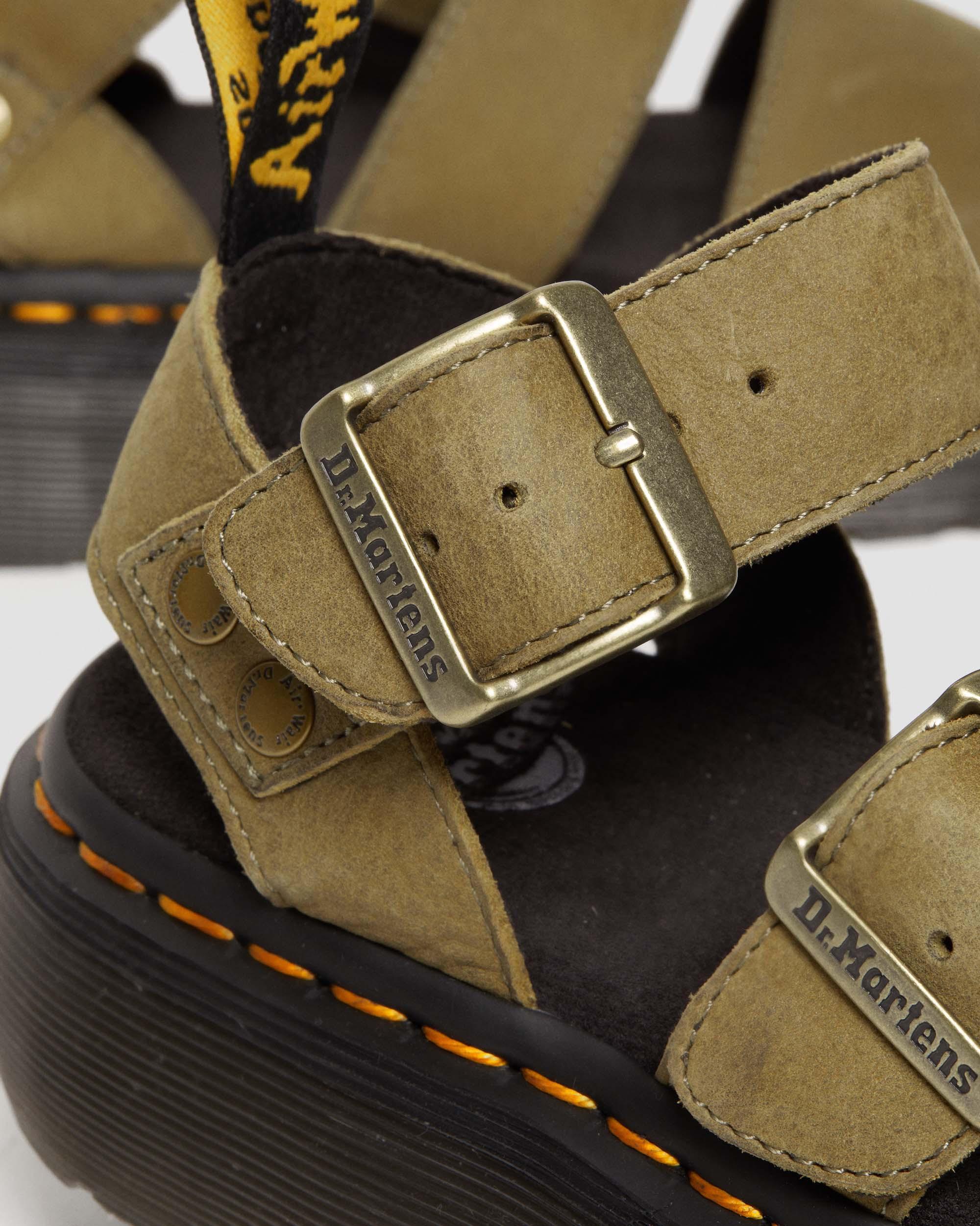 Gryphon Tumbled Nubuck Leder Plateausandalen