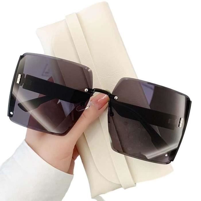 Sunglasses - Noname - Retro square - UV400 protection - Gray polarized lenses - Women's