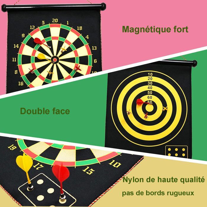 Juego de dardos - Dardos - Diana Nerf - Diana magnética de Ø38cm - Seguro para niños y adultos