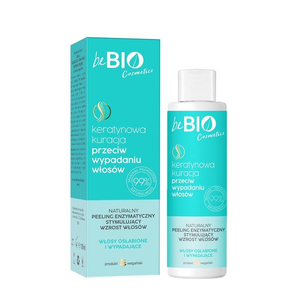 Exfoliante enzimático de queratina beBIO para estimular el crecimiento del cabello 100 ml