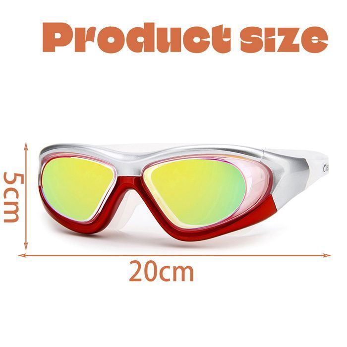 Gafas de natación - EINNENFFER - Talla única - Rojas - Deportivas - Adultos