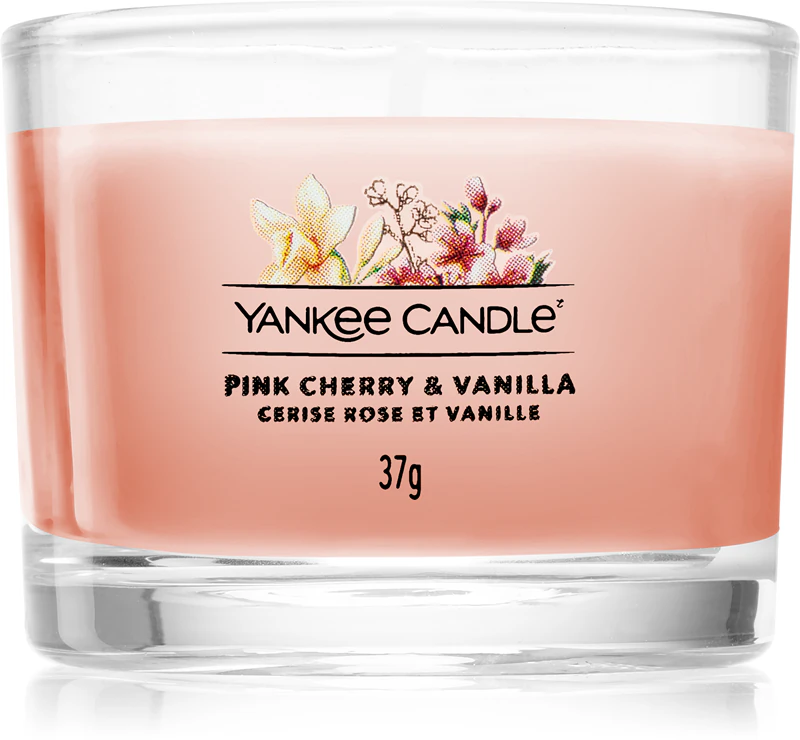 Yankee Candle Pink Cherry & Vanilla sampler świeca glas