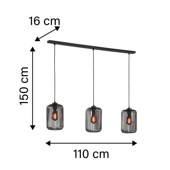 Κρεμαστό φωτιστικό LED Cage, 12 W, 180 lm