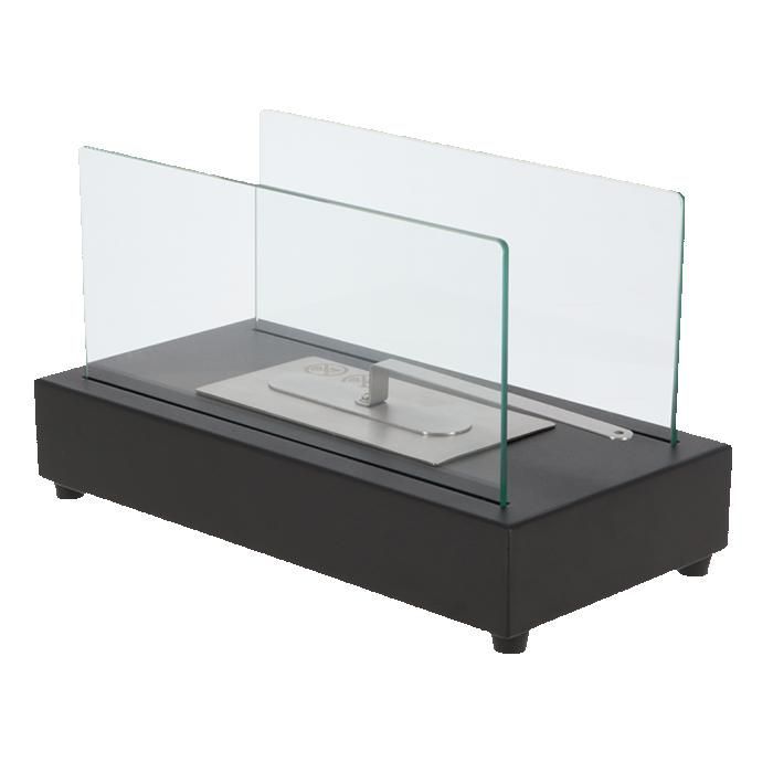 Feuerstelle – FANCY FLAMES – Bioethanol-Tischkamin – Schwarz – B 35,5 x T 18 x H 20,6 cm – Umweltfreundlich
