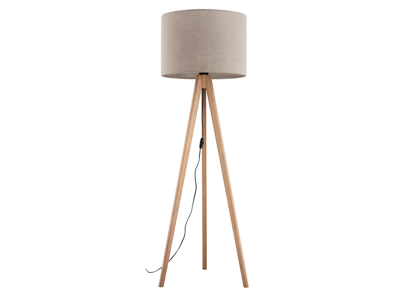Lampa podłogowa Grand tkaninowa brązowa
