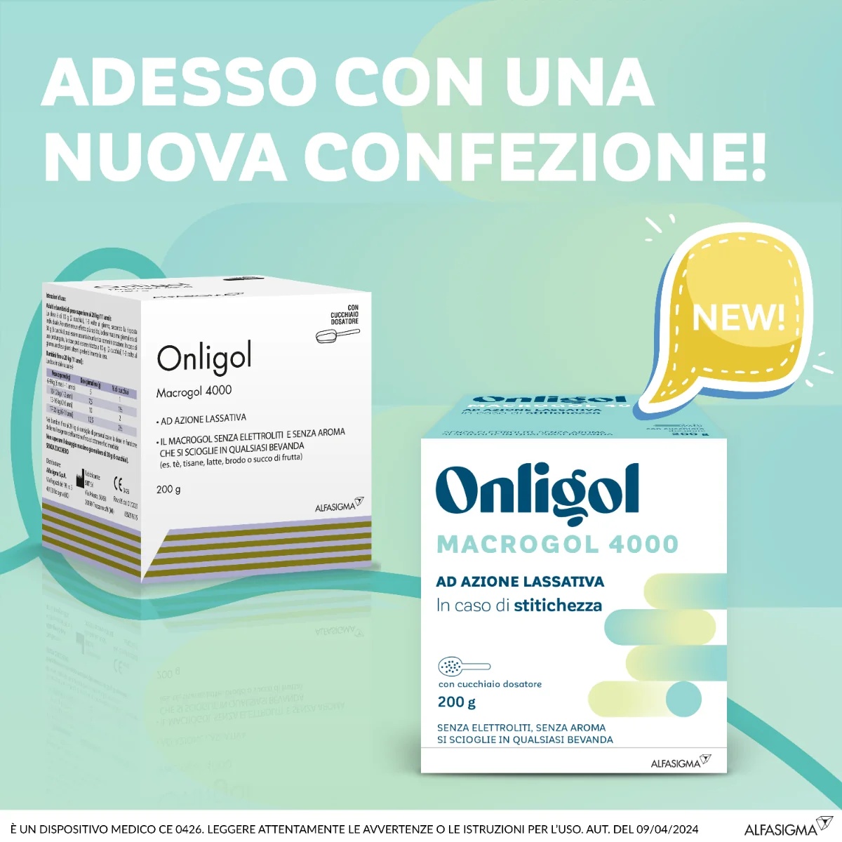 ONLIGOL en LAX KLISMA Onligol Macrogol 4000 laxeermiddel 200 g met maatbeker