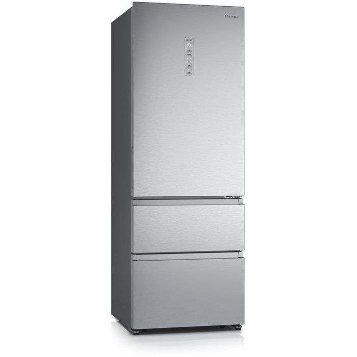 Réfrigérateur combiné - HISENSE - RT641N4AIE1 - Mulitportes - 493 L - Classe E - 70,4 x 69,4 x 200 cm - Inox