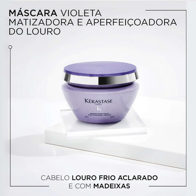 Kérastase Blond Absolu Masque Ultra-Violet Violet Mask Neutralizující žluté tóny 200 ml 200 ml