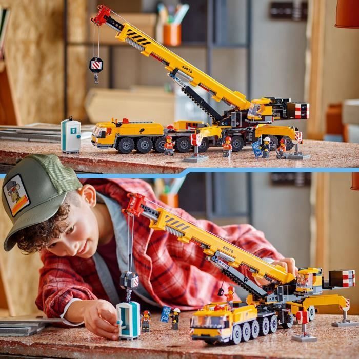 LEGO® City 60409 Grúa de construcción móvil amarilla, set de construcción, regalo para niños