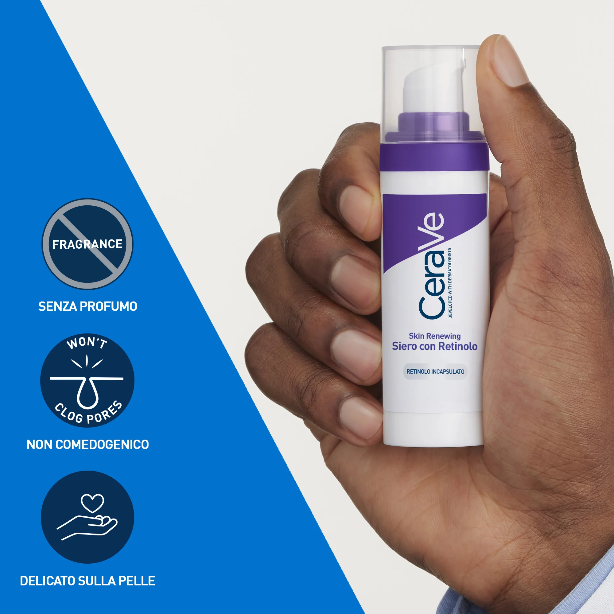 Anti-età Skin Renewing Siero Retinolo - Siero viso antirughe, Siero viso primi segni, Siero viso idratante, Trattamento Rigenerante