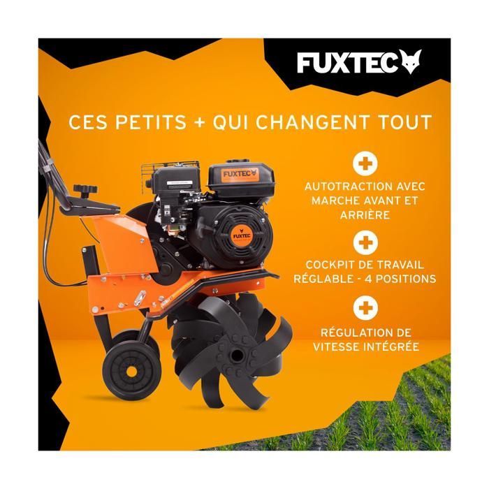 Motocultor de gasolina FUXTEC FX-AF1212 - 212 cc, 85 cm de ancho de trabajo
