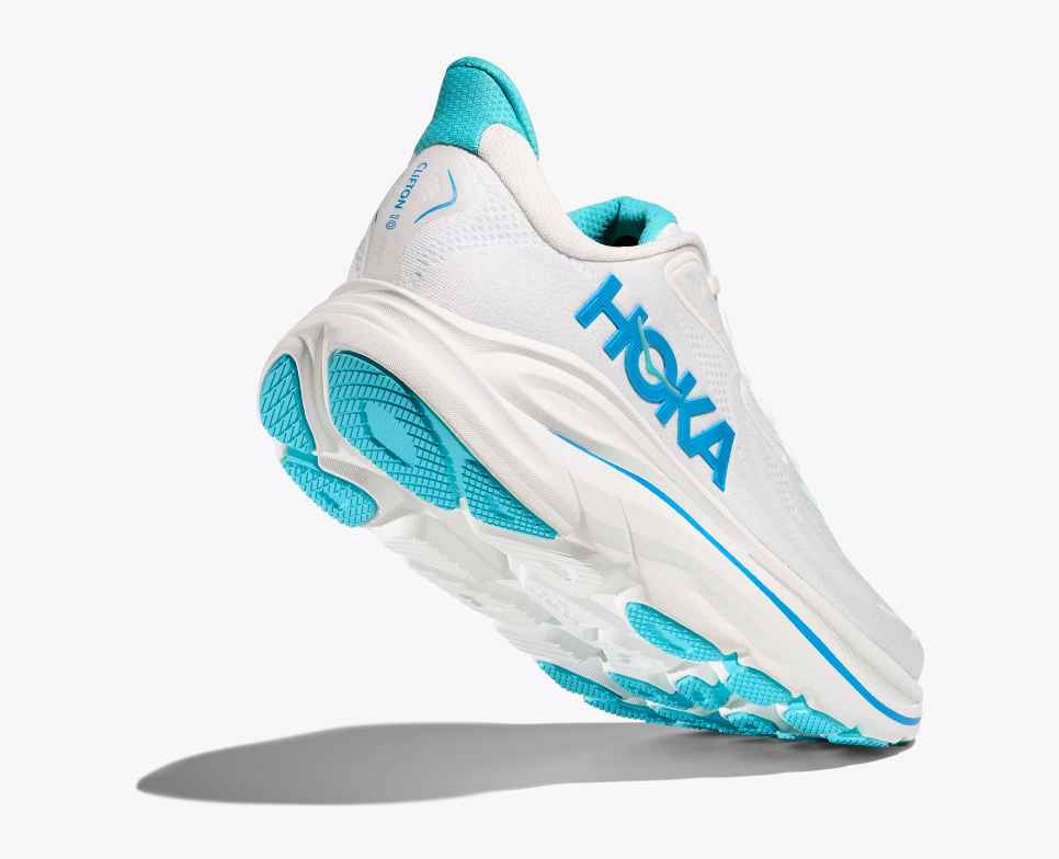 HOKA Clifton 10 Wit / Skyward Blue