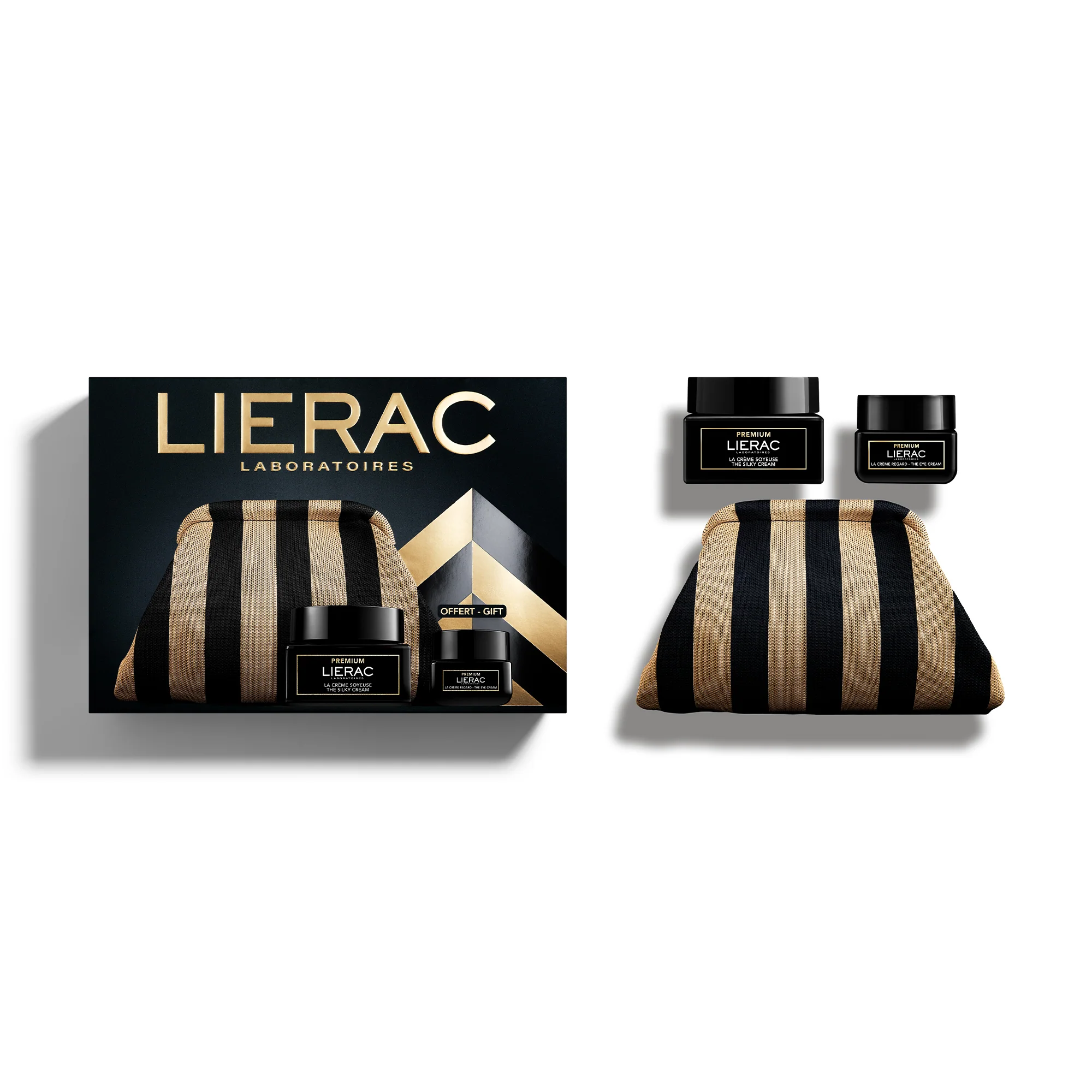 Premium Coffret Natale Crema Soyeuse + Premium Occhi + Pouch - Cofanetto Antirughe, Tratt.viso 24 ore antirughe