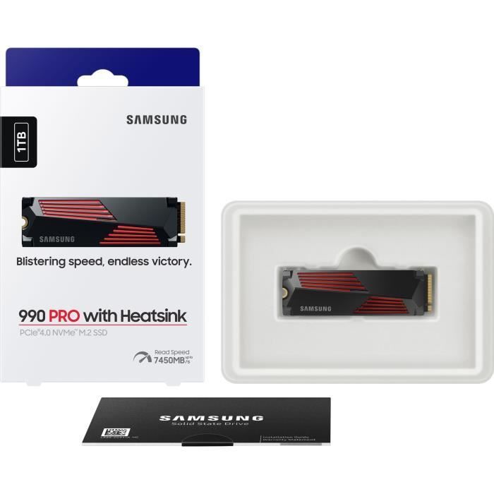 SAMSUNG 990 PRO intern SSD med kjøleribbe 1 TB MZ-V9P1T0GW