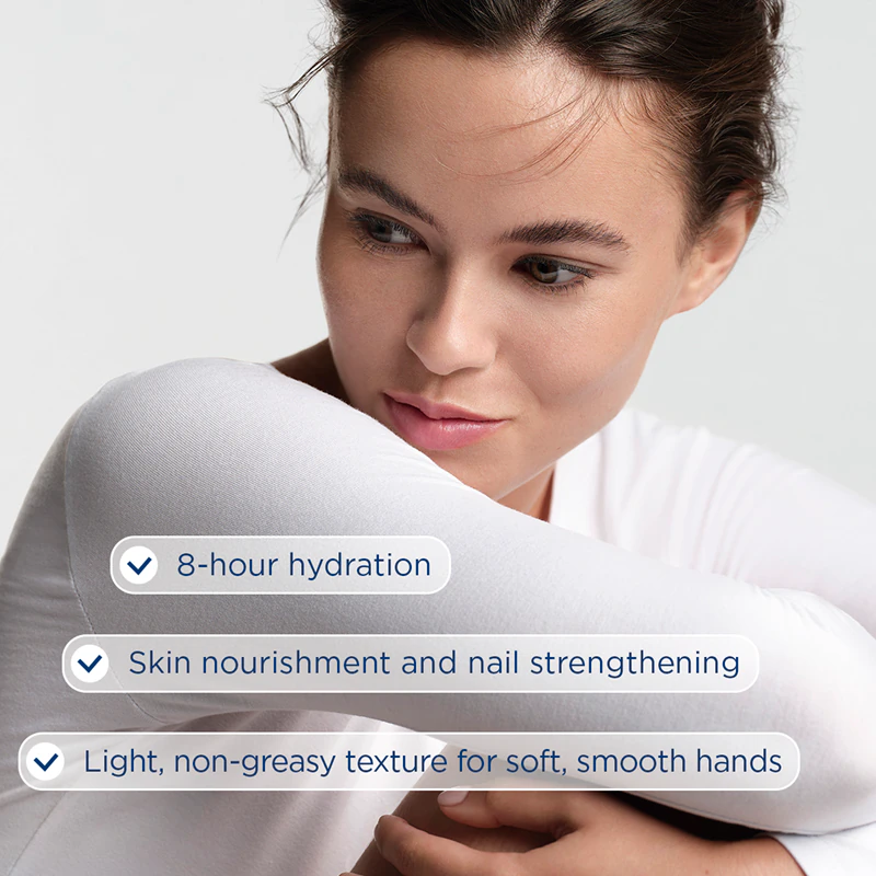 Creme para mãos e unhas Bioderma Atoderm, indicado para pele seca e atópica.
