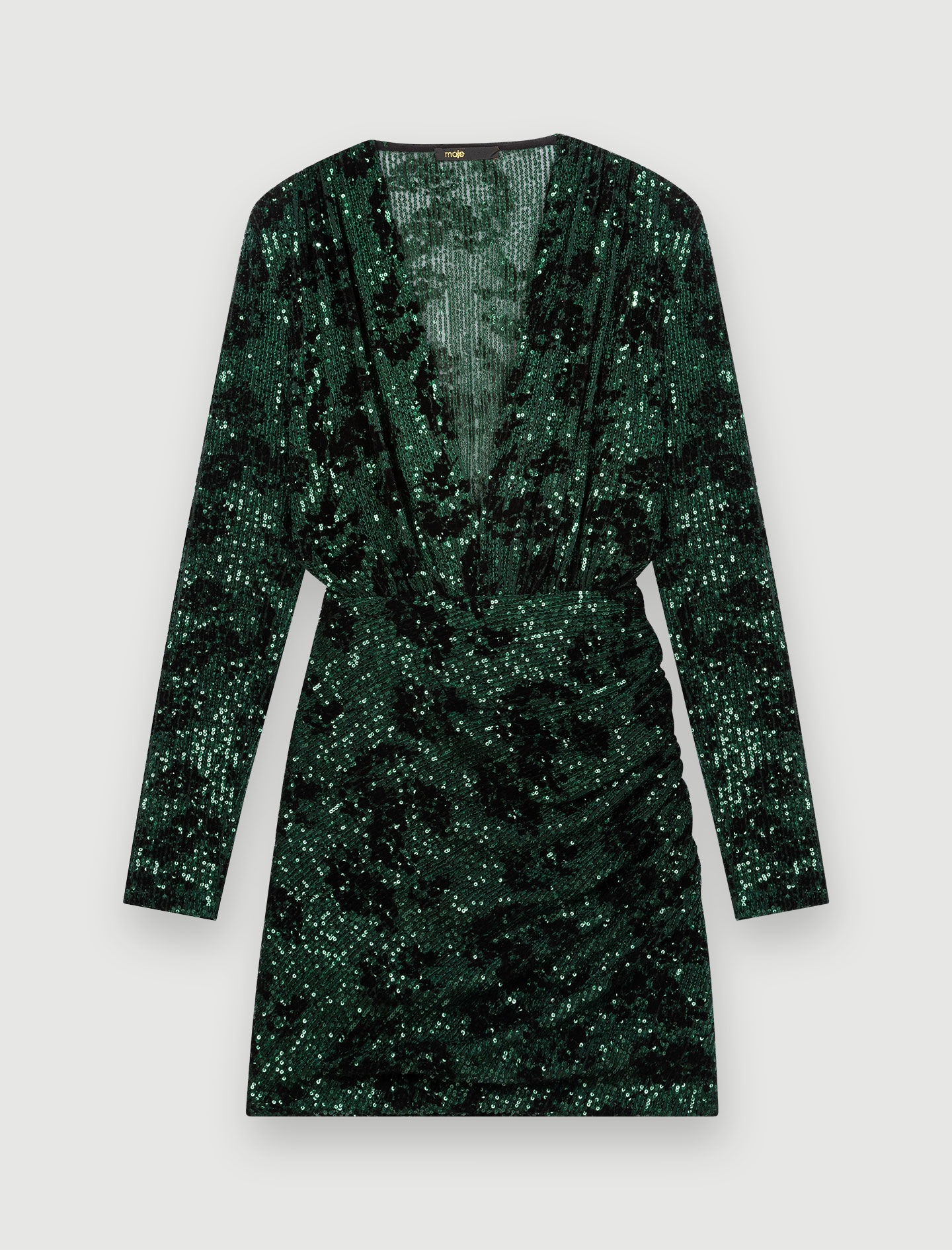 Rochie brodată cu paiete - Verde