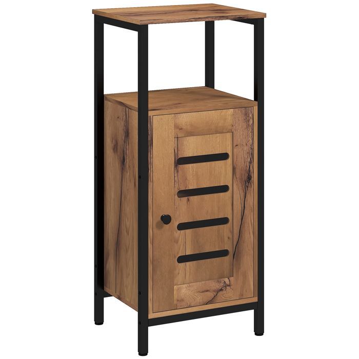 Kleankin - Bathroom cabinet - Particleboard - 37x30x85cm - Brown