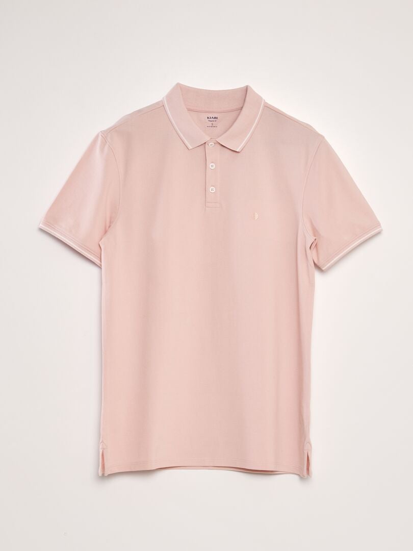Polo shirt van katoenpiqué - ROZE
