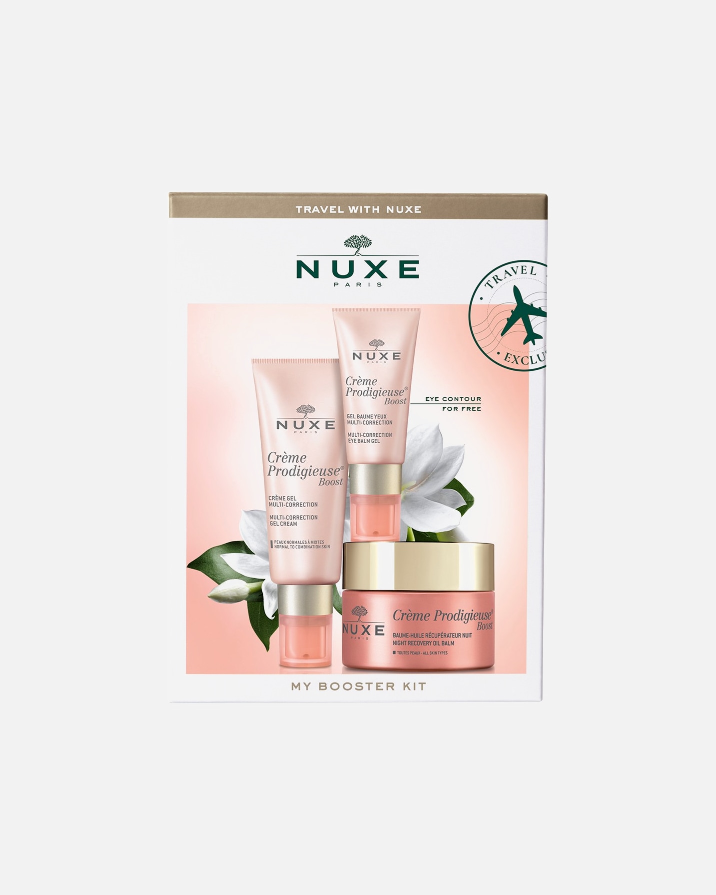 NUXE Gesichtspflegeset My Booster Kit - Multi-Correction Gel Cream 40 ml + Night Recovery Oil Balm 50 ml + Multi-Correction Eye Balm Gel 15 ml 1 Stk.