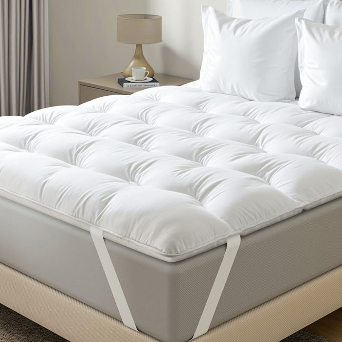 Cubrecolchón BedStory de 140x190 cm, 5 cm de grosor, suave, antiácaros, transpirable, doble.