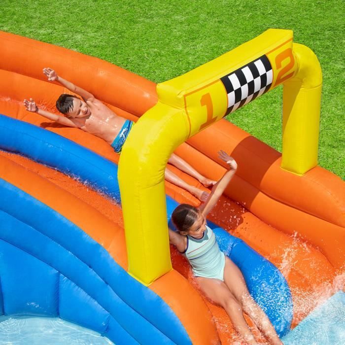 Aire de jeux gonflable - BESTWAY - Super Speedway - PVC - Extérieur - 3 ans et plus