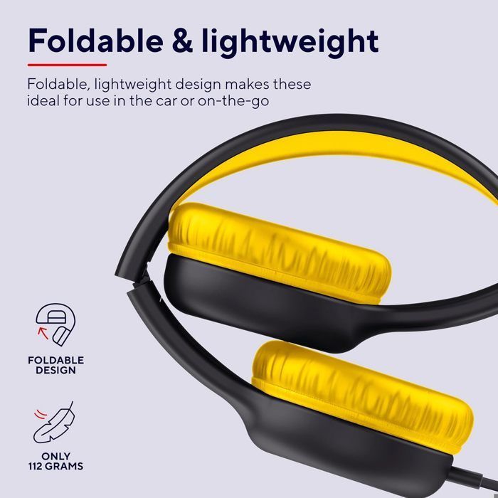 Auriculares con cable Trust Nouna - Límite de volumen de 85 dB - Plegables - Para niños de 4 a 10 años