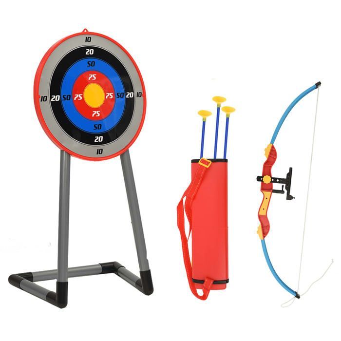 vidaXL Juego de tiro con arco y flechas con diana para niños, juguetes deportivos, flecha con punta de ventosa, para niños 80359