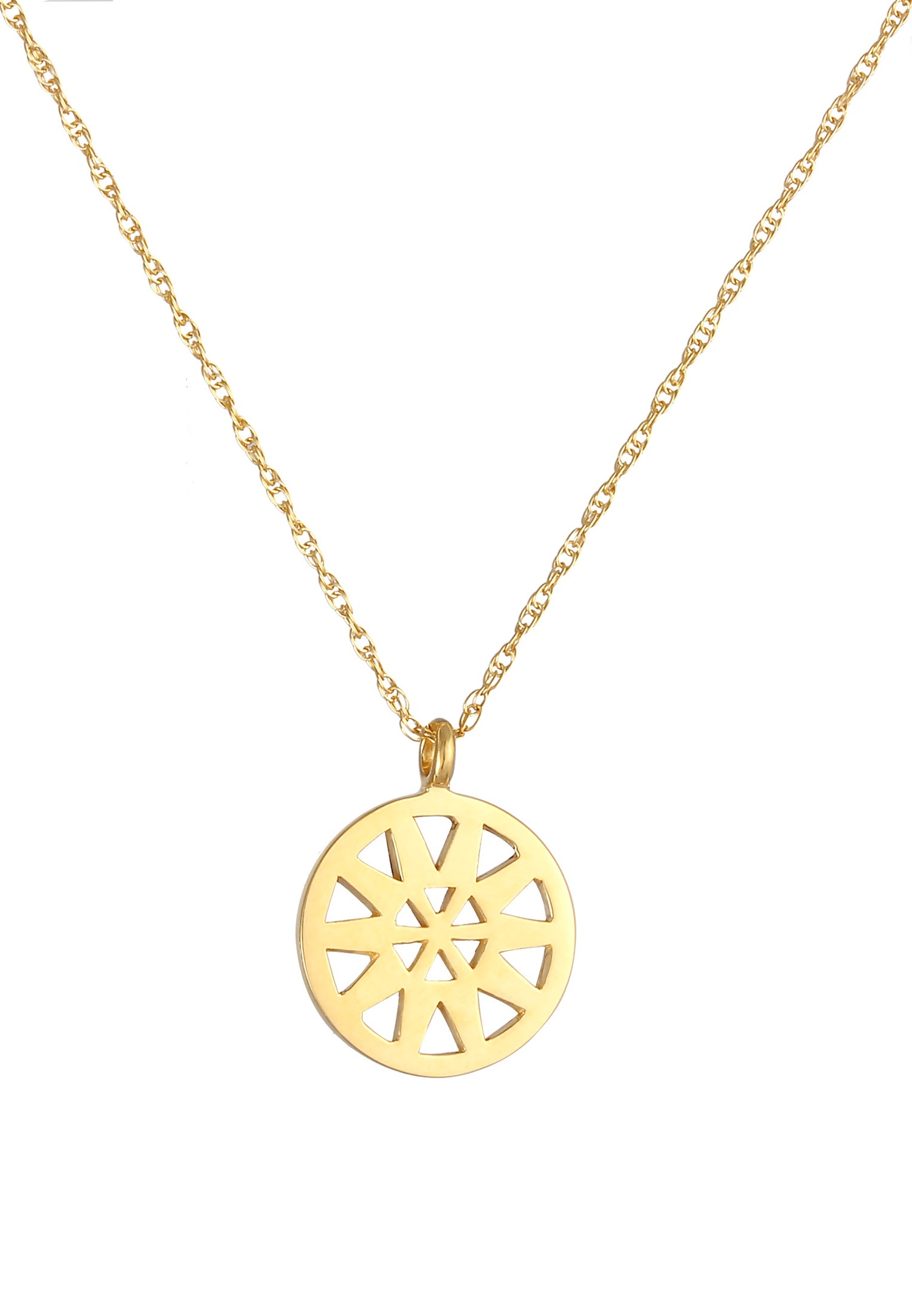 Elli Pendentif ornemental pour collier de dame Geo Look en 925/1000 argent massif et plaqué or