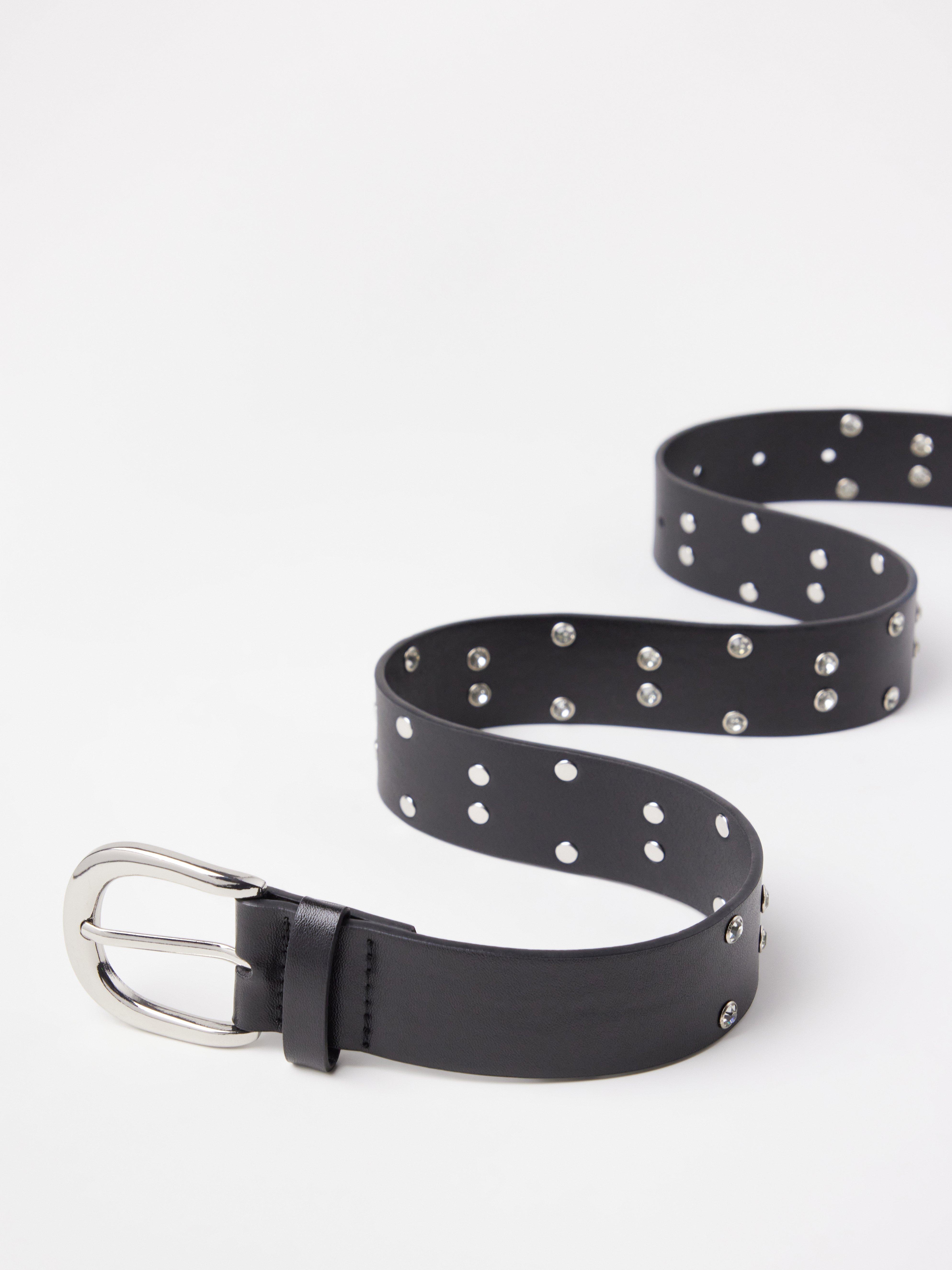 Belte med strass-steiner svart