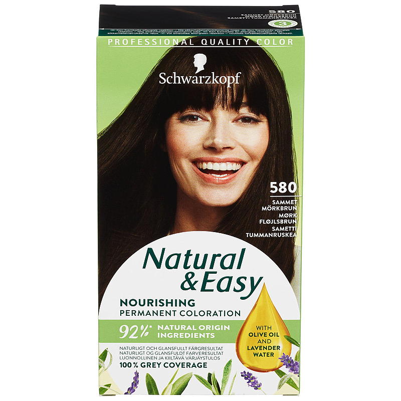 Natural&Easy hårfarve Natural & Easy 580 Mørkebrun