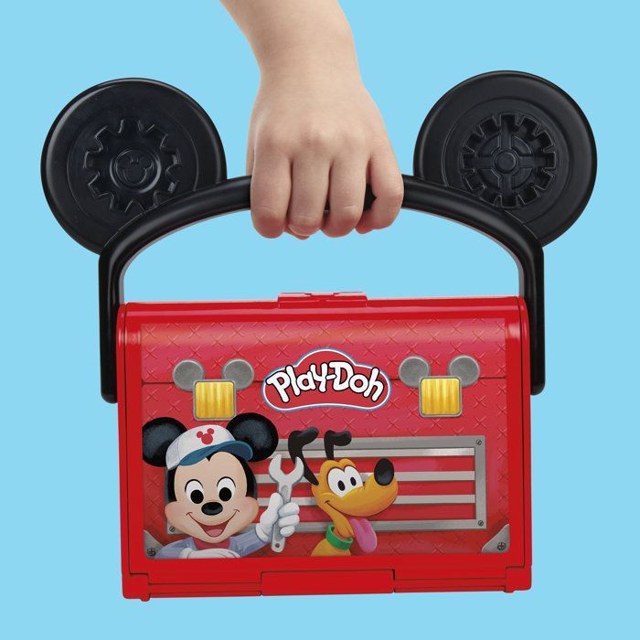 Play-Doh Disney Junior Il mio garage con Topolino, set di plastilina, attività creative, giocattoli per la scuola materna, età 2+