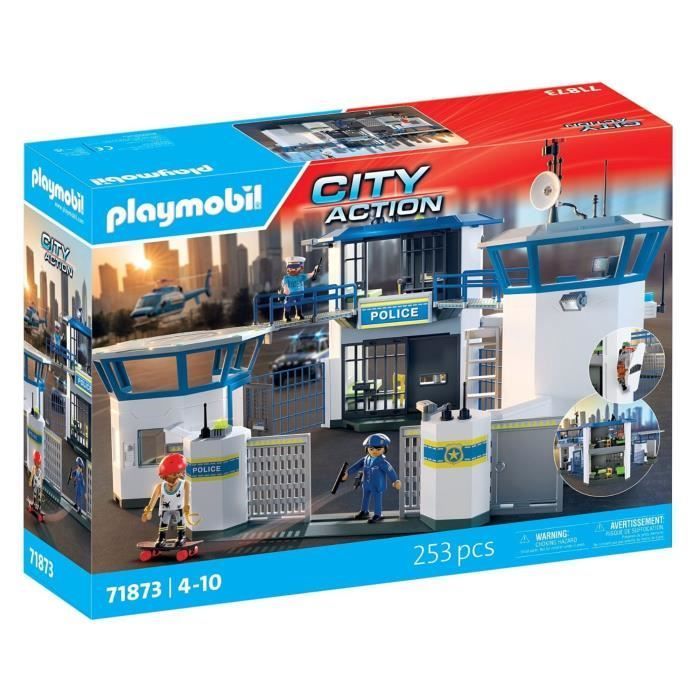 Playmobil 71873 Centre de commandement de la police, Les policiers, City Action, 253 pièces, Dès 4 ans