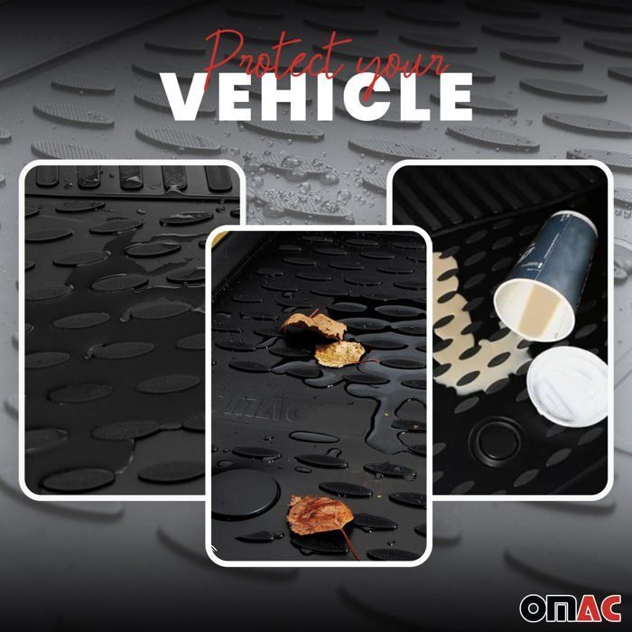 Alfombrillas para Peugeot 3008 2010-2016, 4 piezas, TPE negro.