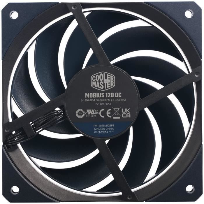 Raffreddamento per PC - COOLER MASTER - Mobius 120 OC - 120 mm - 3 velocità - 3200 giri/min max