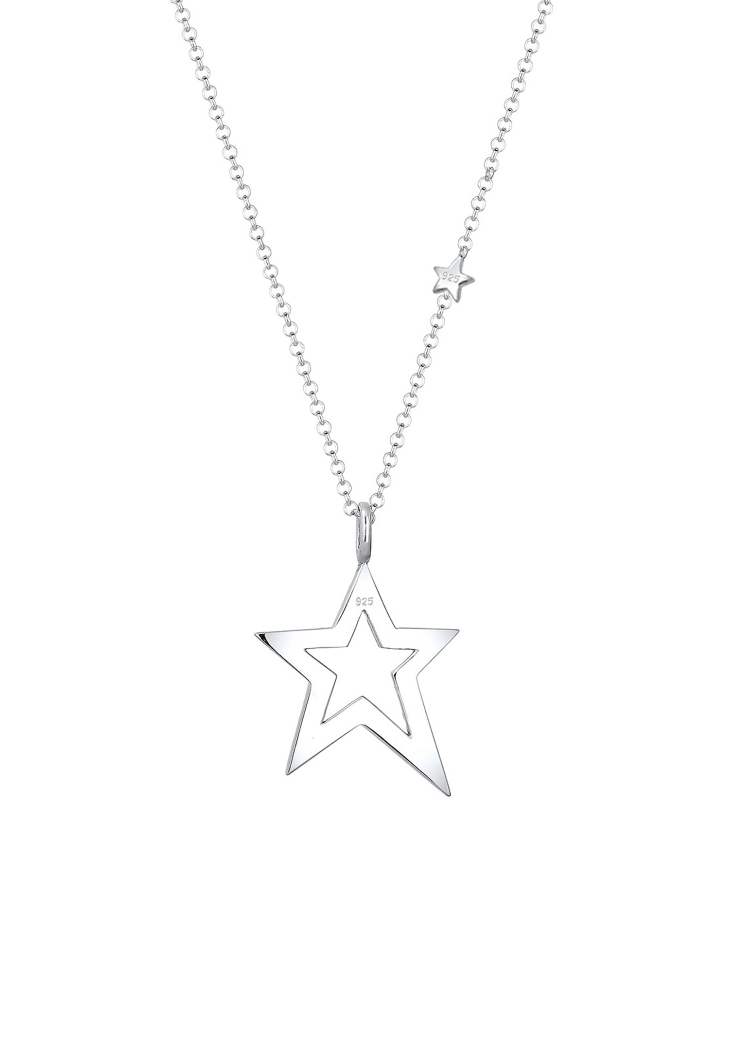 Elli Femmes étoile Astro avec cristaux en argent sterling 925