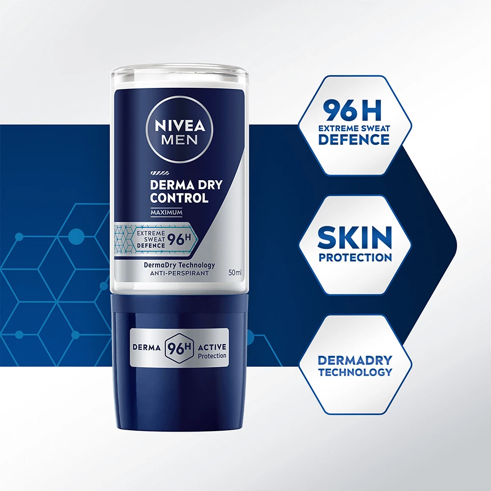 Derma Dry Control Roll-On dla mężczyzn 50 ml - NIVEA