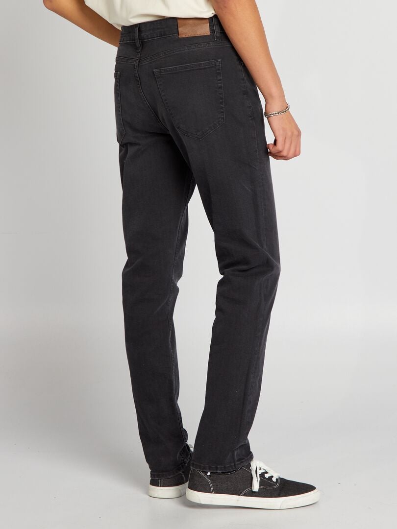 Slim fit denimbukser med 5 lommer – SVART