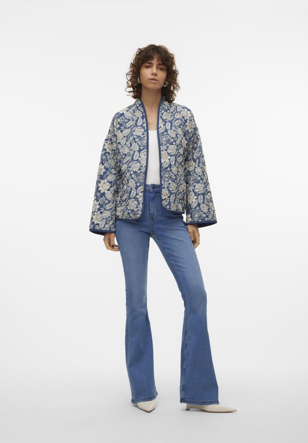 Vero Moda VMJANE omkeerbare jas met zebraprint - Lichte jas - donkerblauw