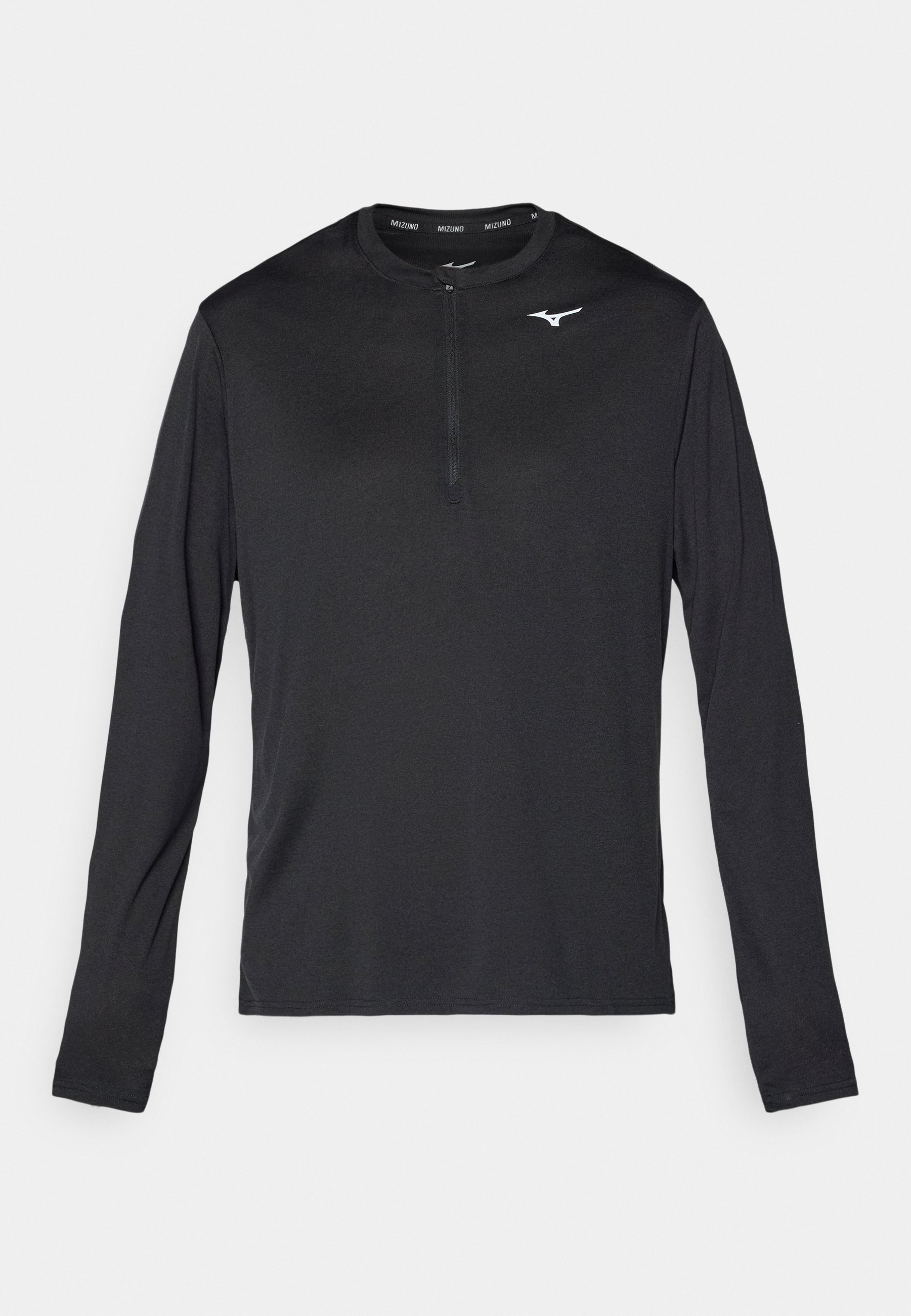 Mizuno CORE IMPULSE HALF ZIP T-SHIRT MET LANGE MOUWEN - Top met lange mouwen - zwart