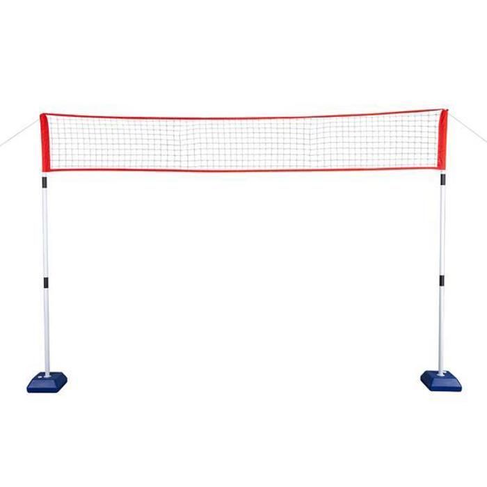 Filet multifonction 3 en 1 - NILS - Hauteur réglable - 206 cm pour volley-ball - 156 cm pour badminton - Kit complet