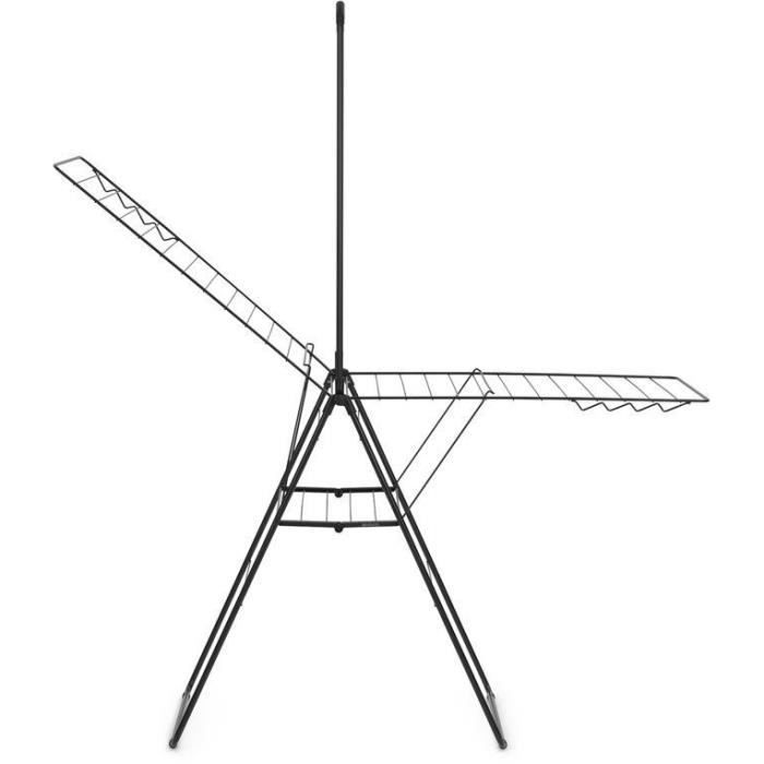 BRABANTIA - HangOn - Tendedero - 25 m - Con barra para colgar ropa - Negro mate