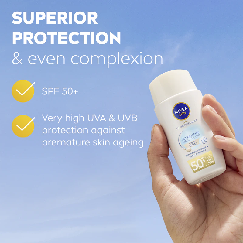 NIVEA SUN Ultra Light protetor solar líquido FPS 50+