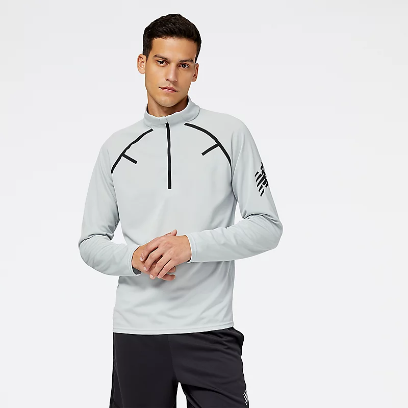 Tenacity Fußball-Trainingsjersey für Herren mit 1/4-Reißverschluss – LEICHTES ALUMINIUM