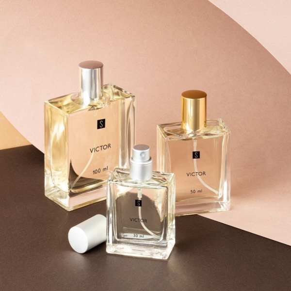 Flacon en verre transparent Victor FEA 15 de 50 ml